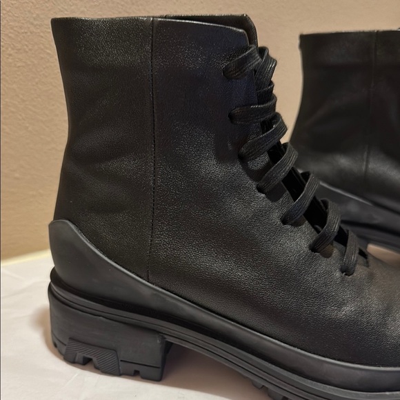 NWOT Rag & Bone Black Soft Leather Combat Moto Boots with Rugged Sole US Size 8 - Picture 7 of 13